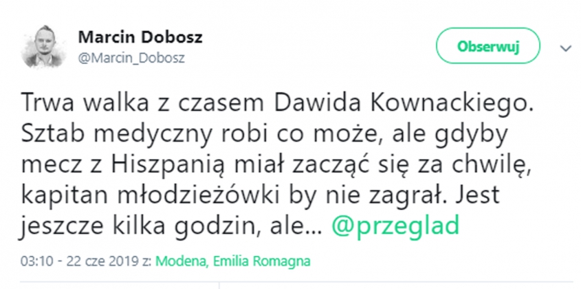 Złe wieści przed meczem z Hiszpanią U21...